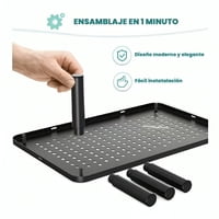 Genérico - Base Mesa Monitor Alzador 3 Niveles Ajustable Notebook Pc