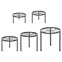 Magideal - Soporte De Exhibición De Plantas De Metal, Estante Para Macetas Para Plantas Múltiples, Resistente, 5 Piezas