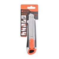 Tactix - Cuchillo Cartonero Inoxidable Cambio Rapido De 18 Mm