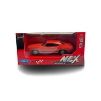 Top10Books - Pontiac Gto Auto Miniatura Welly Esc 1 34 1969 Rojo