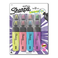 Iluminador Sharpie Clear View Con Punta Cincelada Transparente, 8 Unidades