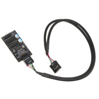 Magideal - Cable Conector Placa Base Usb 2 0 Cabezal De 9 Pines Concentrador De Extensión 1 A 3 Fácil Instalación Para Ordenadores Con Ventilador Le