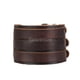 thumbnail image 1 of Brazalete De Pulsera De Aleación Y Cuero De PU Con Tres Hebillas Ajustables Cool Para Hombre Marrón, 1 of 3