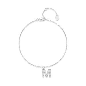 Pulsera Heshpaws S925 Sterling Silver Initial A-Z Plata