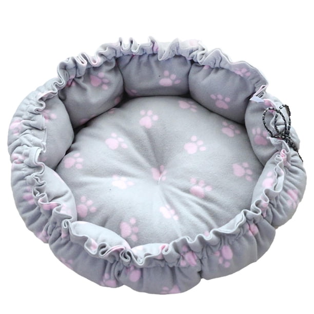Cama mullida para perros y , alfombrilla ajustable cálida, suministros para perros y medianos, forma forma forma , ligera, cómoda para invierno, - estampado de pata rosa