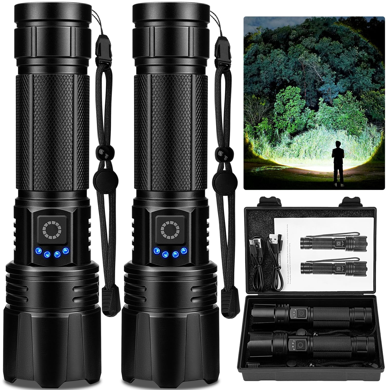 Linterna Bitlyle Led Recargable De 99.000 Lúmenes A Prueba De Agua