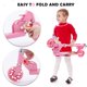 thumbnail image 3 of Scooter infantil TENBOOM plegable con ruedas luminosas rosa, 3 of 7