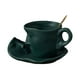 thumbnail image 3 of Taza de cara humana 3D Taza de té y juego de platillos Tazas de café expreso Arte abstracto 260 ml Taza de la para bebidas de Bebidas , VERDE, 3 of 5