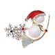 thumbnail image 1 of Broche navideño para mujer, broche con elemento navideño, aleación, diamantes de imitación, festival, broche de muñeco de nieve para bufanda, suéter,, 1 of 5