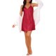 thumbnail image 1 of INSPIRE CHIC Camisones de Satén para Mujer Escote en V Encaje en la Espalda Vestido de Dormir Corto Suave Camisón Casual Chemise Corta XL Rojo, 1 of 6