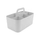 thumbnail image 2 of Canasto Organizadora De Almacenamiento Para Ducha Con Asa Para Acondicionador De Baño, Guardería, 5 Ranuras, Color Blanco, 2 of 3