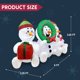 thumbnail image 5 of Muñeco de nieve inflable navideño Joiedomi de 6 pies con fogata, paquete de 3, 5 of 9
