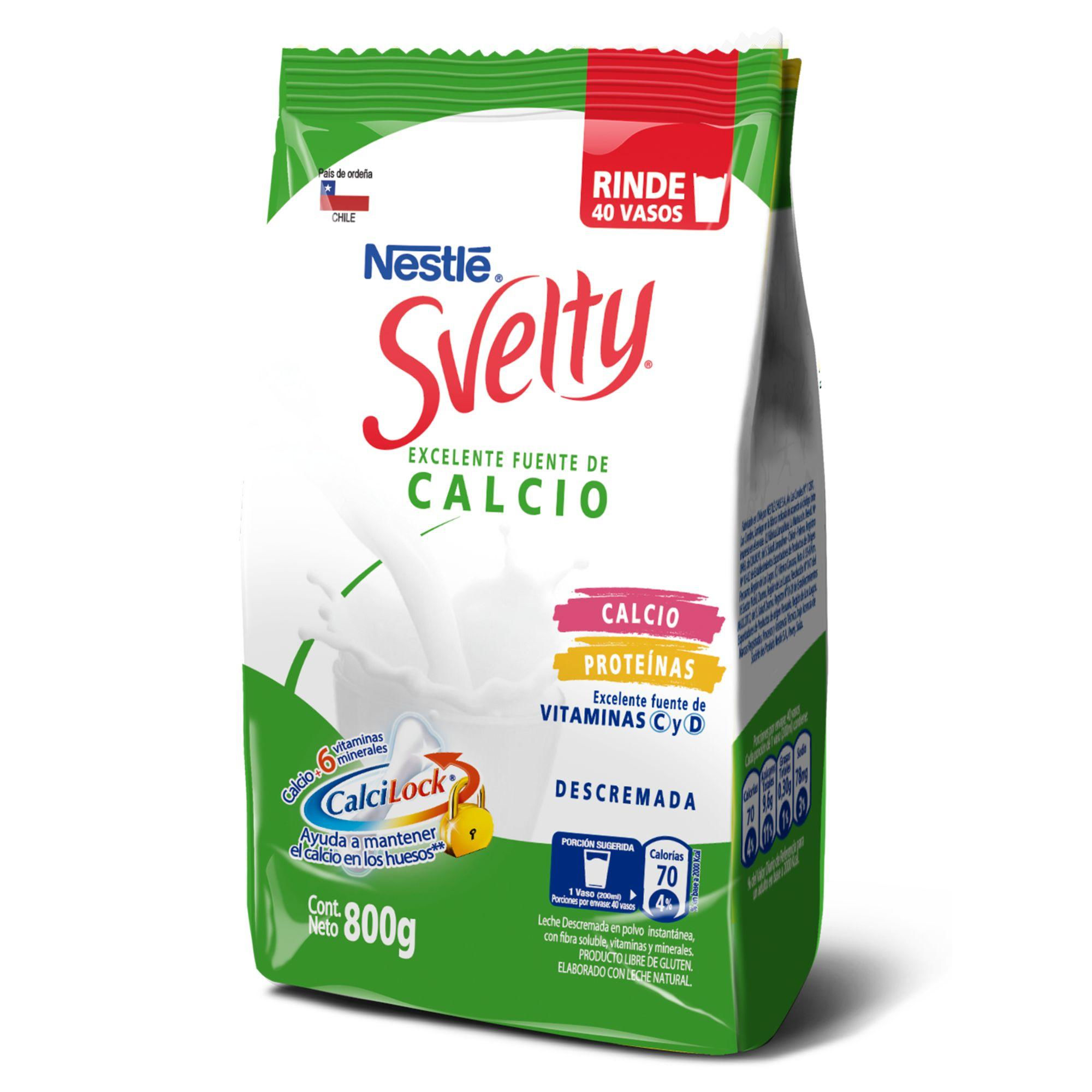 Leche En Polvo Descremada Calcilock Bolsa 800 g Svelty