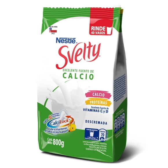 Leche en Polvo Descremada Calcilock Bolsa, 800 g