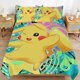 thumbnail image 2 of 3 Piece Bedding SetCartoon PikachuComforter Set for Kids Boys Teen Tween 3D Lightweight Microfiber Bedding Sets, 2 of 5