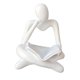 thumbnail image 2 of Estatua de pensador abstracto de estilo nórdico, colección de adornos de estante de arte de mesa, escultura de resina, figurita humana para decoración Blanco, 2 of 5