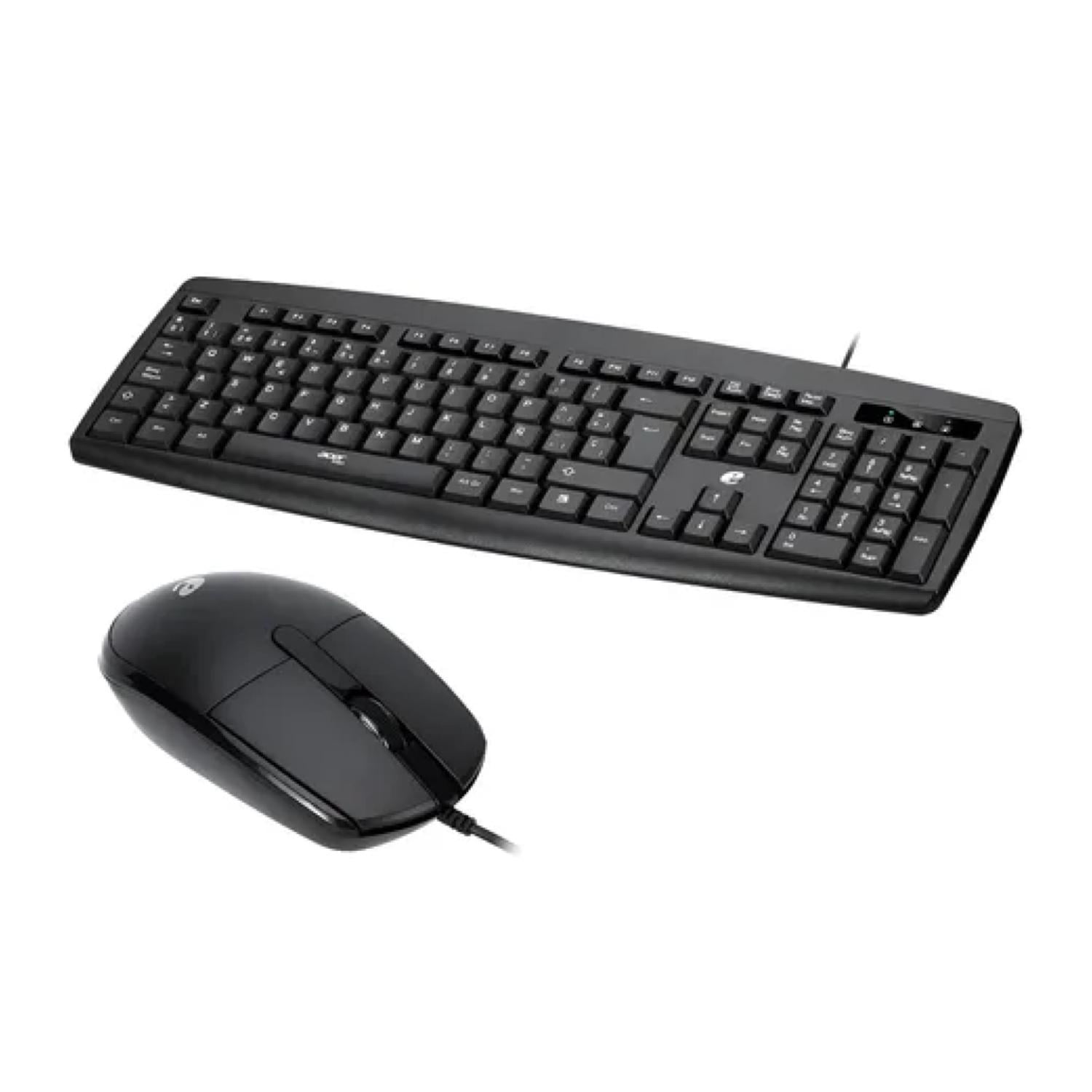 Acer - Kit Mouse Usb Y Teclado Español Negro Eak030