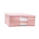 thumbnail image 3 of Papelera Para Guardar Ropa, Ropa De Cama Con Asa, Toalla, Bolsa De Almacenamiento Con Ventana Transparente, Rosa, XXL, 3 of 5