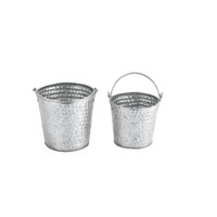 Imahe - Cubo Redondo 10 X 9 Cm Con Asa Galvanizado