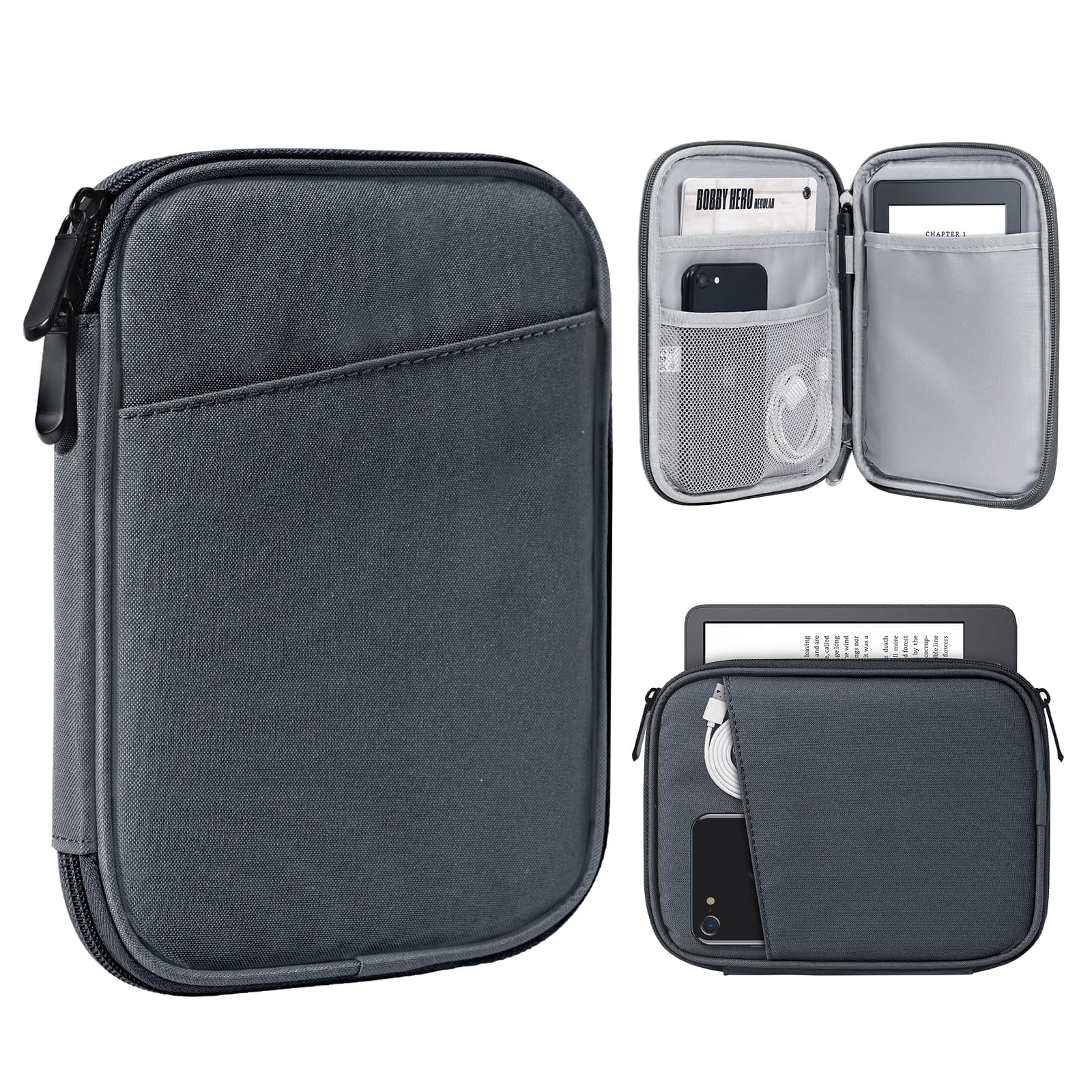 Funda Para Tablet Timovo Para Kindle Paperwhite De 6 A 7 Pulgadas, Color Gris