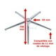 thumbnail image 2 of Base estrella de acero cromado 700 mm, 2 of 3