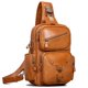 thumbnail image 1 of Bolso bandolera CENUNCO de cuero color tostado, 1 of 6