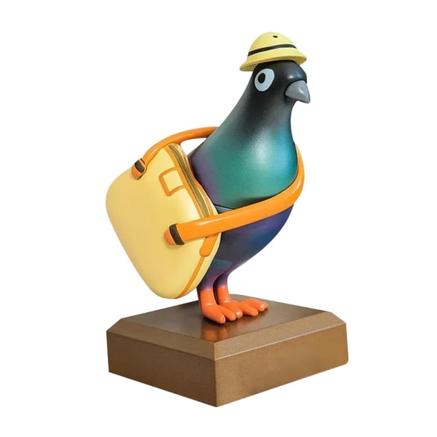 Mini estatua de paloma de oficina, escultura artística decorativa, adorable adorno de resina, figura para escritorio, gabinete, decoración de dormitor