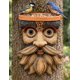 thumbnail image 1 of Comedero para pájaros exterior VEOJEIN decorativo de cara de árbol, resina, 28 x 20 cm, 1 of 4