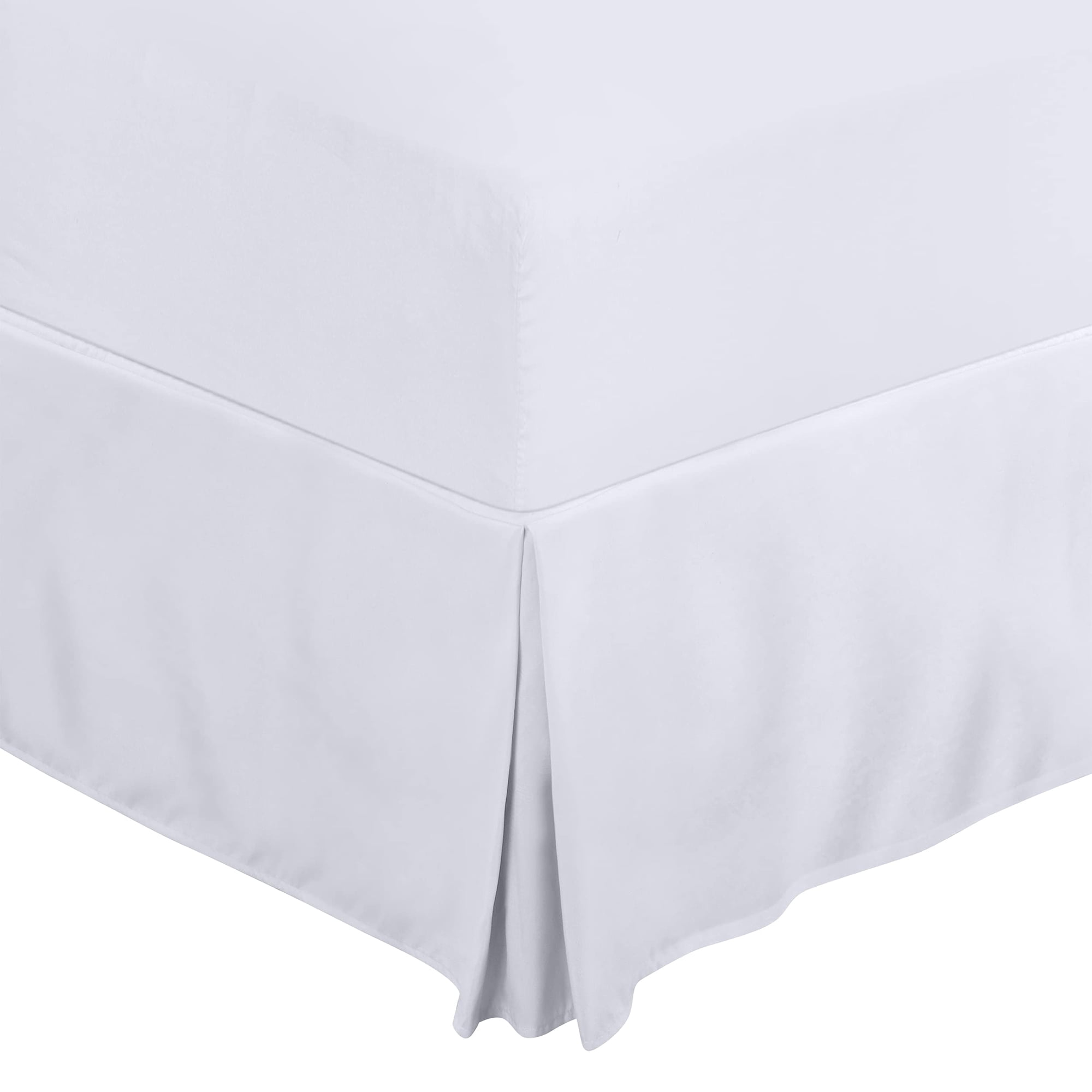 Skirt Utopia Bedding King, Microfibra Blanca, 40 Cm, Caída