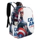 thumbnail image 2 of Capitán América 4-theme Backpack, Campus style schoolbag Bookbag with Adjustable Shoulder Straps And Large Zip Compartment, Unisex Travel Bags.42x30x15cm, 2 of 6