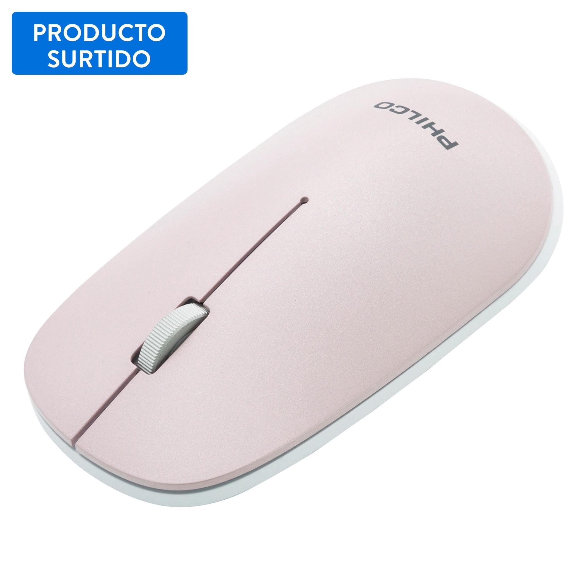 Mouse Inalambrico Rosado Con Sensor Optico Philco