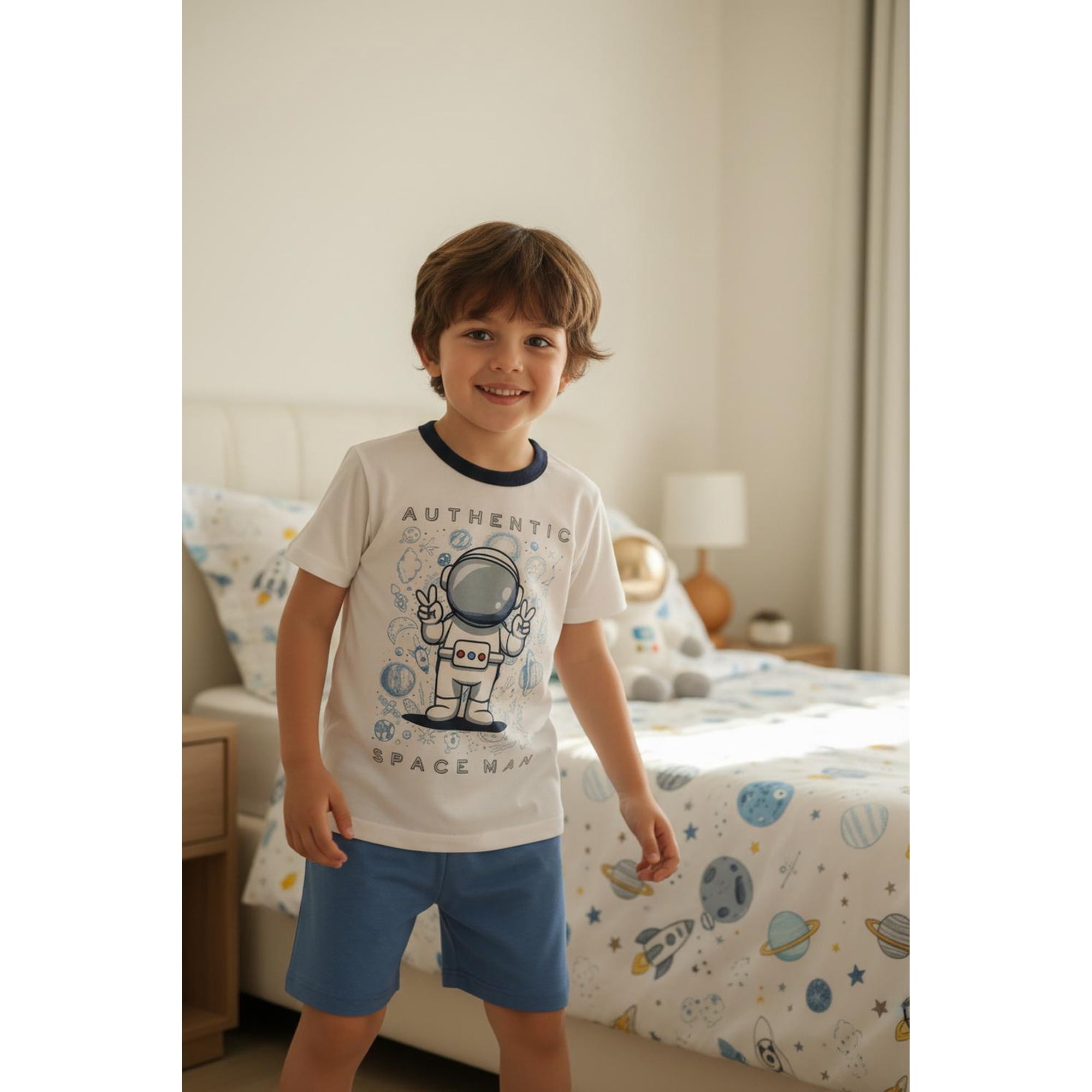 Tiare - Pijama Niño Astronauta Blanco 3