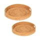 thumbnail image 3 of Bandeja De Mimbre Hecha A Mano Para Servir, Cesta Tejida, Bandeja Decorativa Para Alimentos Para El Hogar, 2 Uds., 3 of 5