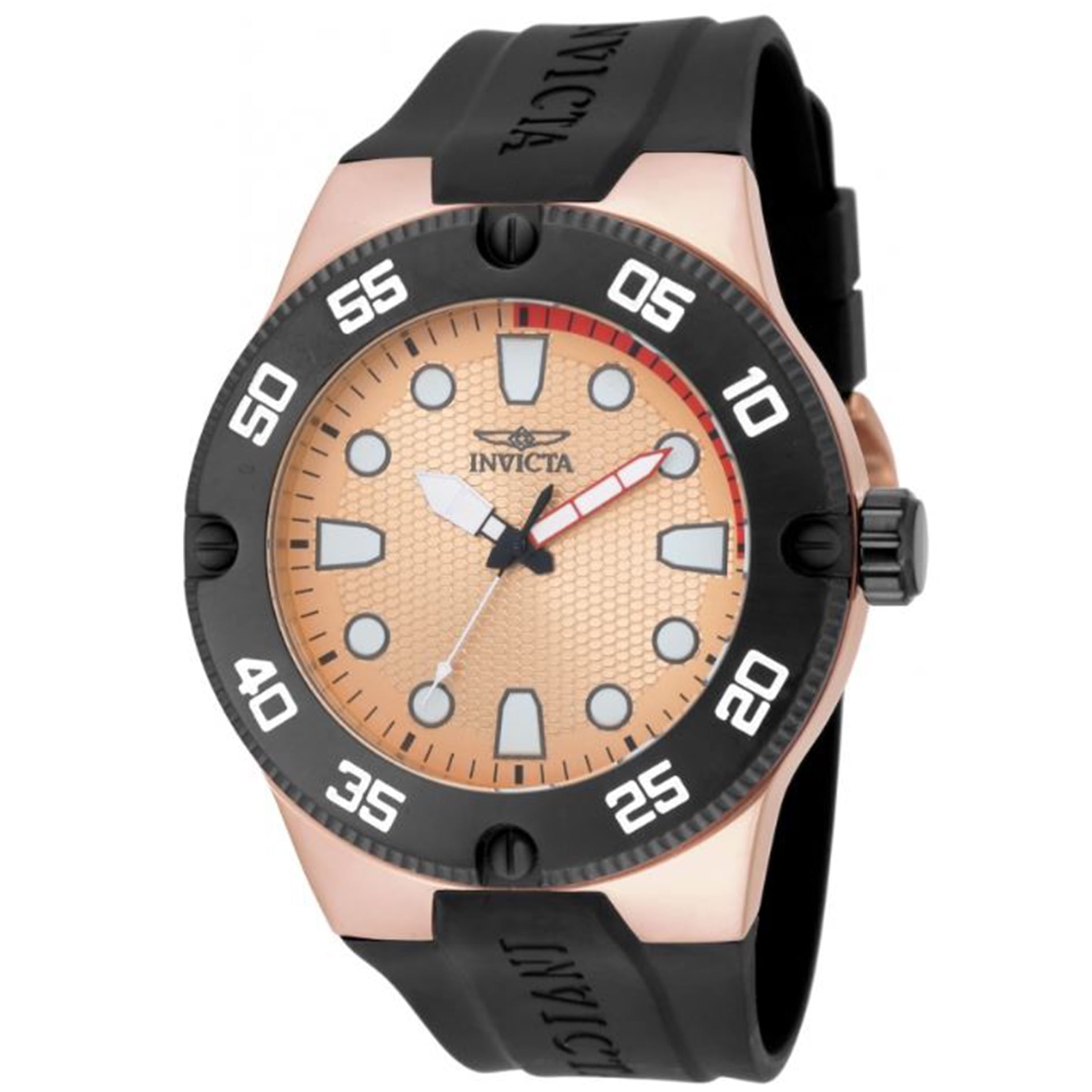Reloj Invicta Pro Diver De Poliuretano Negro Con Esfera Rosa 18025