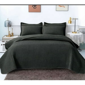 Imac Hogar - Cubrecama Quilt Verano Diseño Cuadrille Plaza Y Media Verde