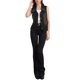 thumbnail image 2 of INSPIRE CHIC Chaleco de Mezclilla Lavado sin Mangas con Cuello en V y Botones para Mujer XS Negro, 2 of 6