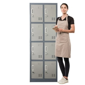 Prochef - Locker Casillero Metalico 2 Cuerpos 8 Puertas