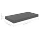 thumbnail image 3 of Estantes Flotantes de Pared Casafoyer en MDF Gris Alto Brillo 2 piezas, 3 of 4