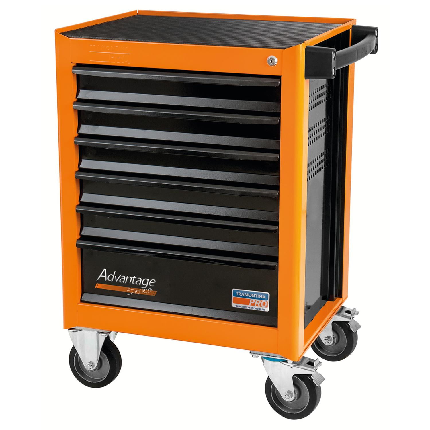 Carro Herramientas Tramontina Con Ruedas (174 Herramientas) Naranja Claro