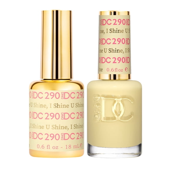 Set de Esmalte en Gel DAISY DND DC 290 Amarillo 15ml Duo