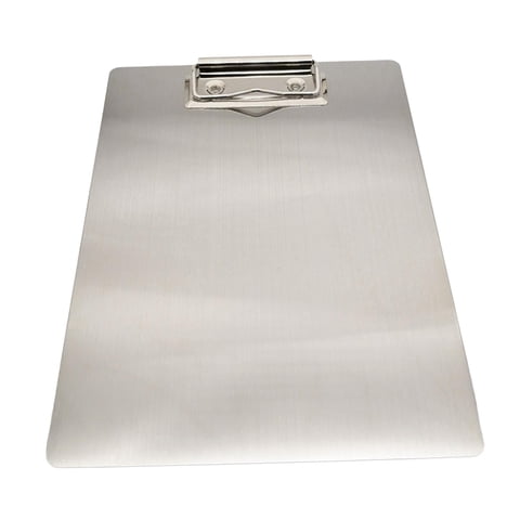 Magideal - Tablero De Clips, Tableros De Escritura, Portapapeles De Archivos A4 Plateados Duraderos, Carpeta De Archivos, Soporte Para Documentos Para Exhibición 315 Cm X 23 Cm