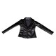 thumbnail image 3 of Pantalones Cortos PU Chaqueta De Cuero Abrigo Para Mu?eca HT Vestir Ropa Accs Negro, 3 of 5