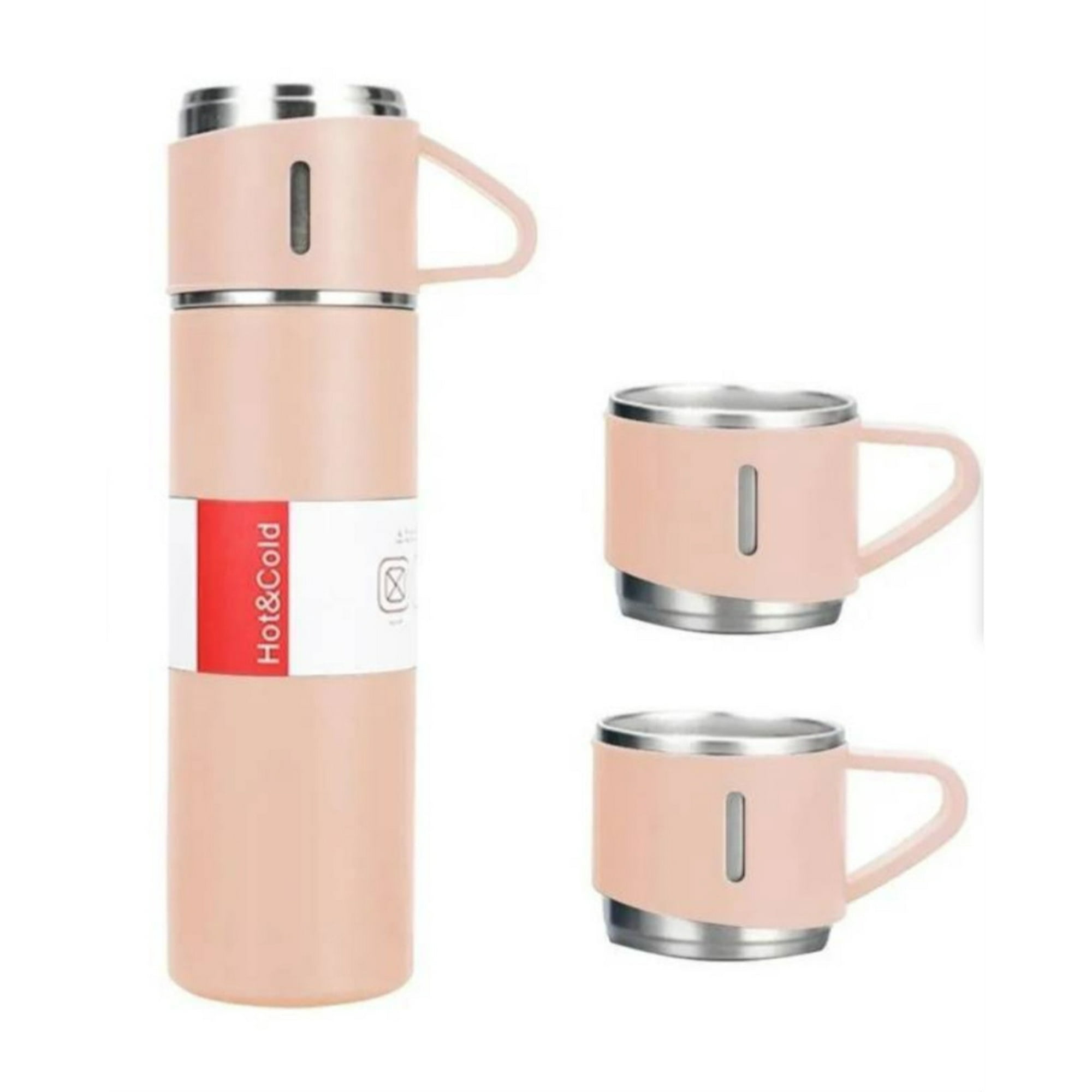 Mundo Eve - Set Termo Caliente Frio 3 Tazas 500 Ml Rosado