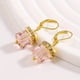 thumbnail image 1 of Shiny Zircon Stone Hoop Drop Earrings 925 Silver Plated Party Holiday Decor For Women Girls Gift 1Pair, 1 of 5