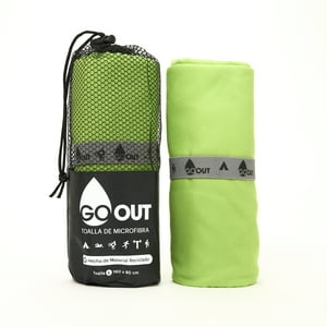 Go Out Toallas Microfibra - Toalla De Microfibra 100% Material Reciclado, Tamaño L Verde