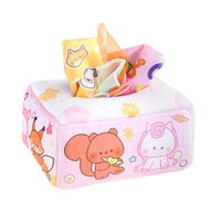 Bothyi - Caja De Pañuelos Para Bebés Juguetes Sensoriales De Habilidades Motoras Finas Para Niños Niñas Niños 1-2 Años Rosa