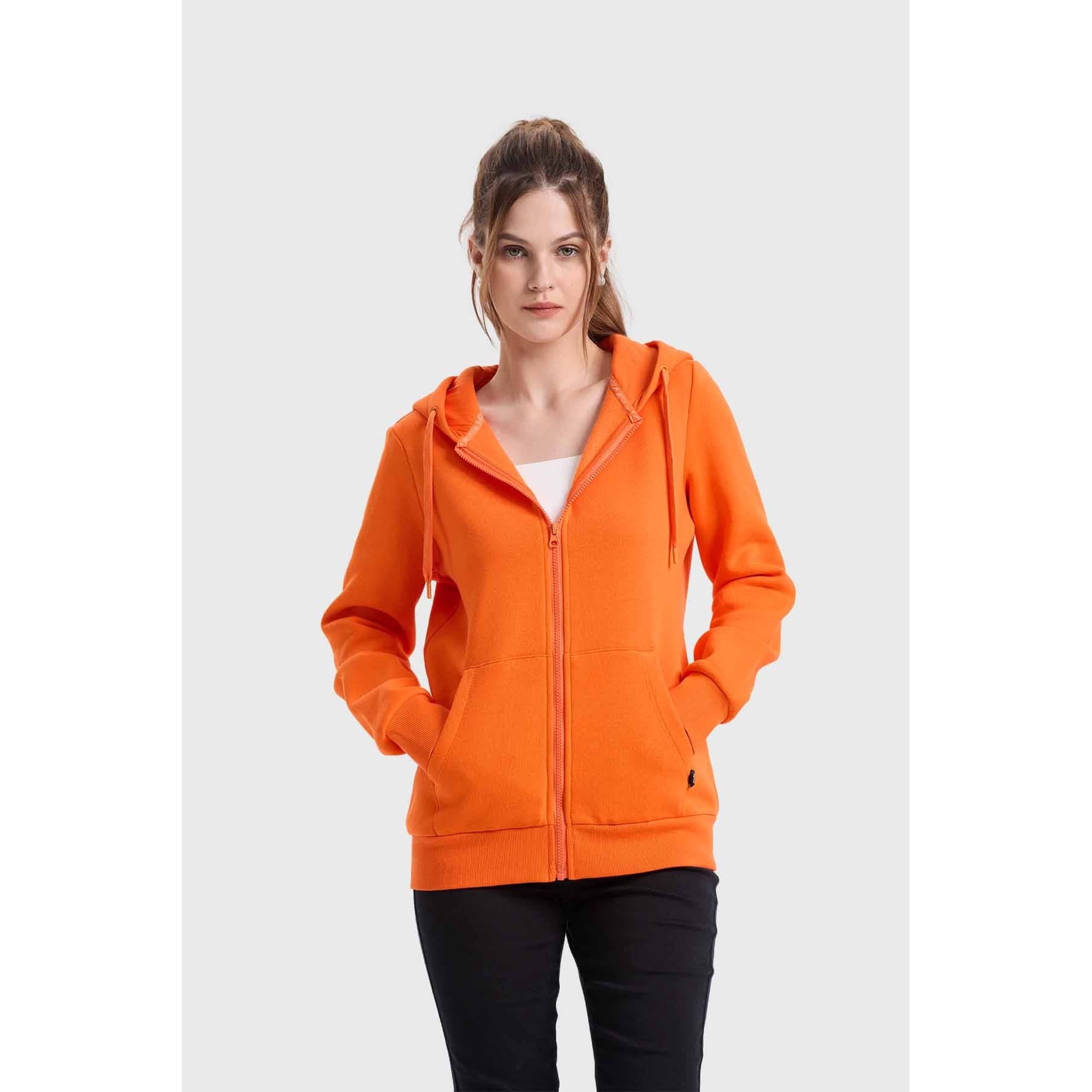 Fashionspark - Polerón Mujer Hoodie Naranjo