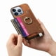thumbnail image 5 of Funda Magnética Para Iphone 14 Pro Max Con Billetera Y Anillo Protector Resistente Marrón, 5 of 6