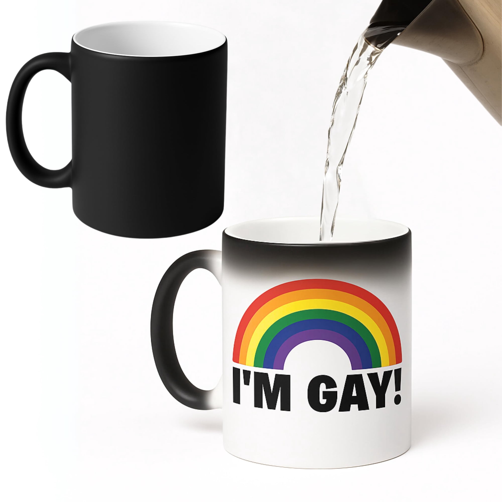 Turtle Straws - Taza Heat Change Straws Con Diseño De Arcoíris Con La Letra «i'm Gay»
