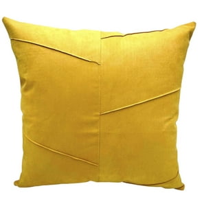 Wyj Hogar - Pack De 02 Fundas De Cojín De Semicuero Sintético 50X50 Cm Amarillo